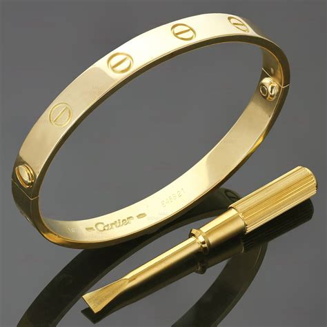 cartier love bracelet screwdriver gold